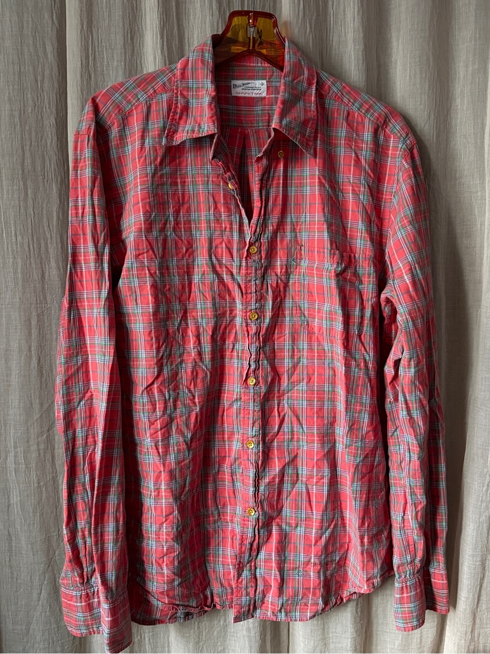 Vintage GANT classic plaid rugged winter madras long-sleeve button-down shirt